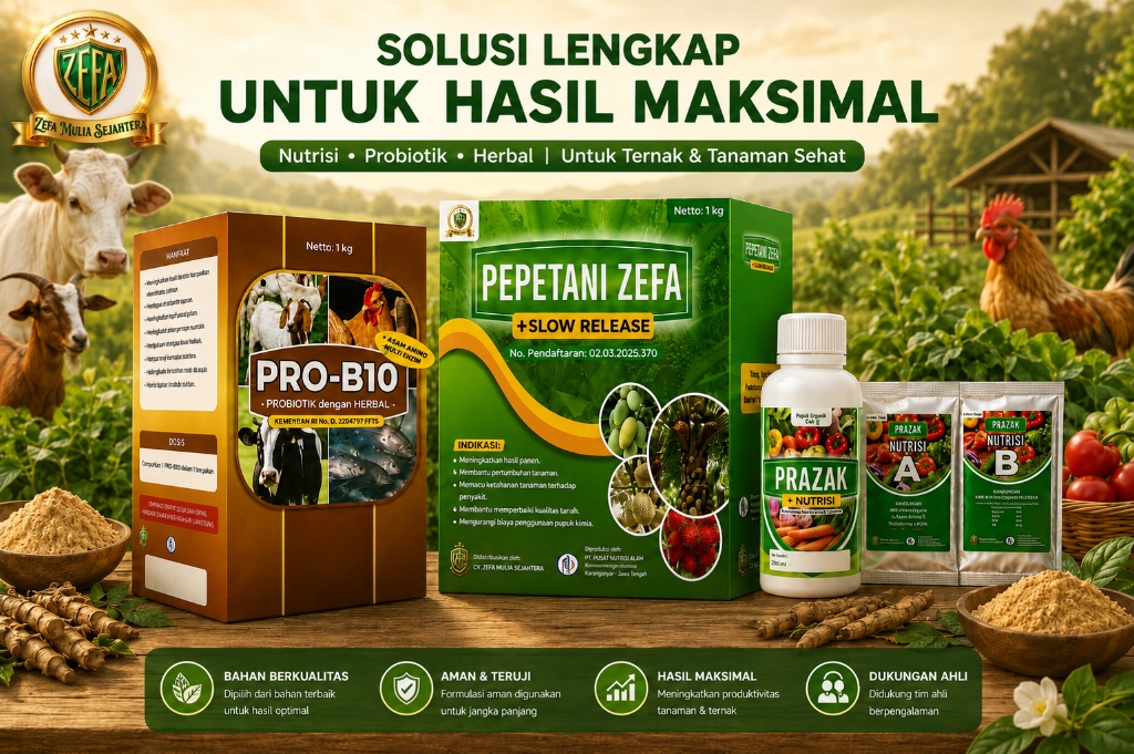 Solusi Bioteknologi Modern Hasil Panen & Peternakan Maksimal Zefa
